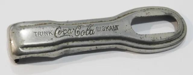 Orig. alter Kapselheber Flaschenöffner Trink Coca-Cola Eiskalt Werbung Reklame