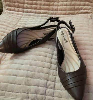 Easy Street Brown Dress Pump Heels Women's Size 9 M Slingback Cushion Insole