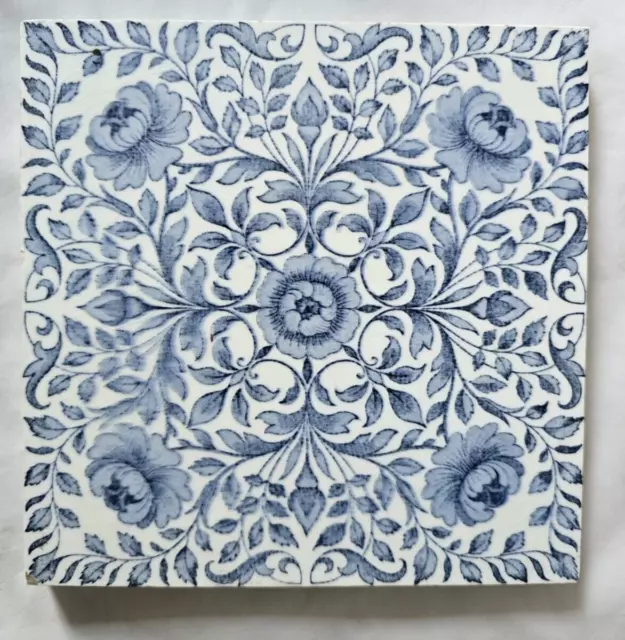 Gorgeous Floral Minton Antique 6 Inch Tile