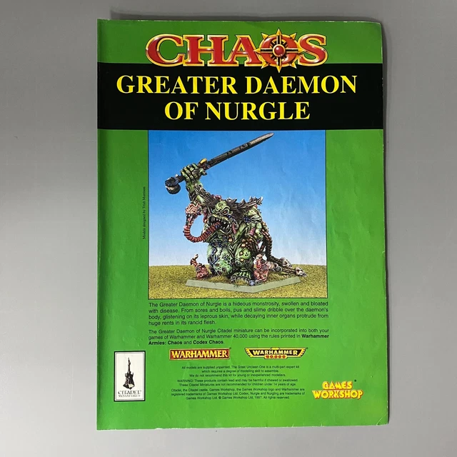 Figurine Warhammer Epidemus, Démon De Nurgle (métal), V8 Battle, Démontée Non Peinte
