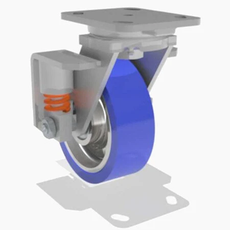 HAMILTON S-SPWH-6SPB-2 Swivel Spring,Loaded Wh 6X2 Poly-Soft