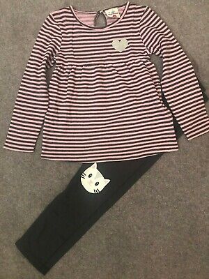 New Girls Kids Outfit Ex Store Full Two Piece Top & Legging Set 3-8 Yrs