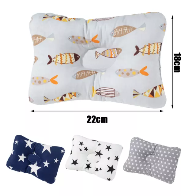 Newborn Baby Infant Cotton Pillow Positioner Shaping Cushion Prevent Flat Head 2