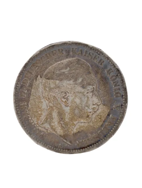 900 Moneda de Plata, 5 Marco, Alemán Kaiser Wilhelm II, 1908 , A
