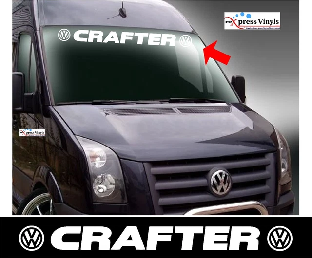 thumbnail image 2 of 2-in-1 Sun Visor & Bonnet Deflector Guard For VW Crafter 2006-2017 – Front Black 2 of 5