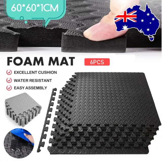 Soft EVA Rubber Foam Kids Baby Play Interlocking Floor Mats Camping Gym Exercise