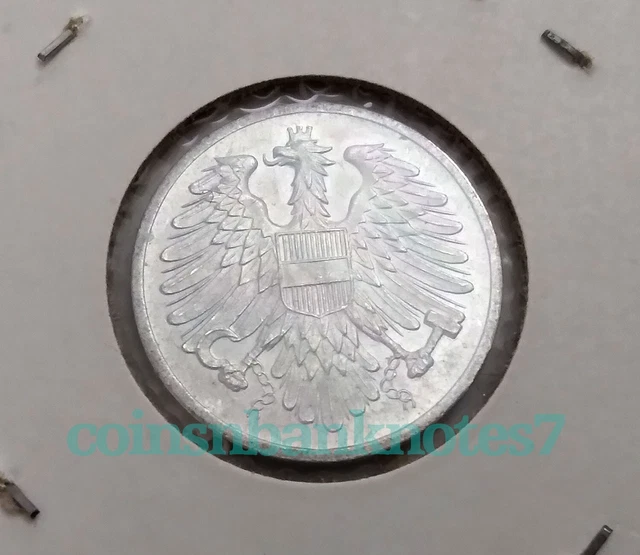 1957 Austria 2 Groschen Coin, KM2876 Uncirculated 2