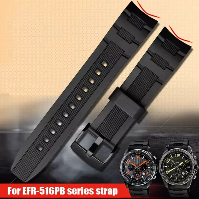 Replacement Watch Band Fit For Casio Edifice Series 5066EFR-516PB/EFR-516 Strap