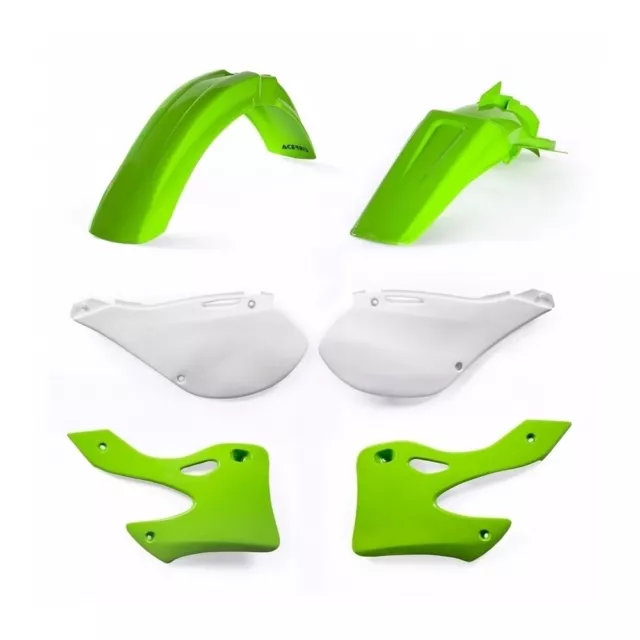 Acerbis Plastiksatz Kit Kawasaki grün weiss Plastik-Set Plastikkit