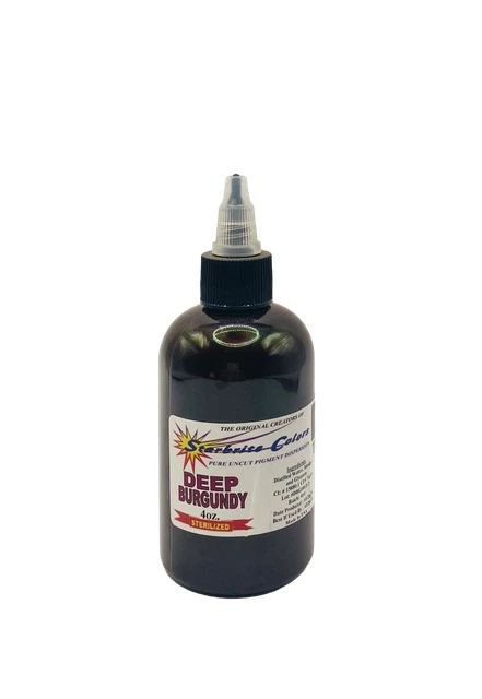 Tinta para tatuajes STARBRITE hecha en EE. UU. 4 oz borgoña profunda al por menor regular $35.25