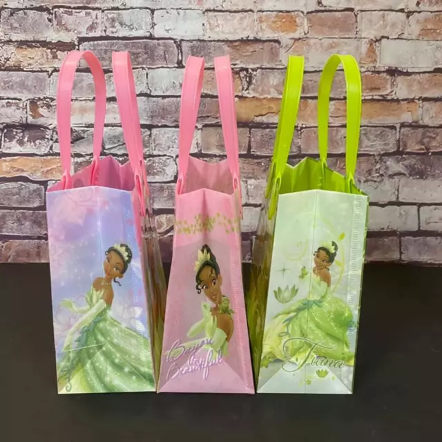 6" Princess Tiana & The Frog 12x Party Favor Reusable Goodie Gift Bags 3