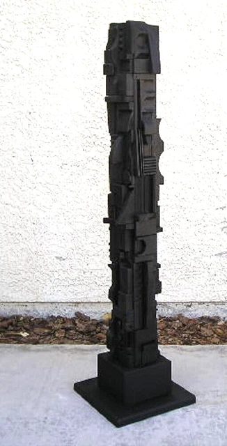 Modern Cubist Abstract Brutalist Louise Nevelson Style Column Sculpture Modern Cubist Abstract Brutalist Louise Nevelson Style Column Sculpture