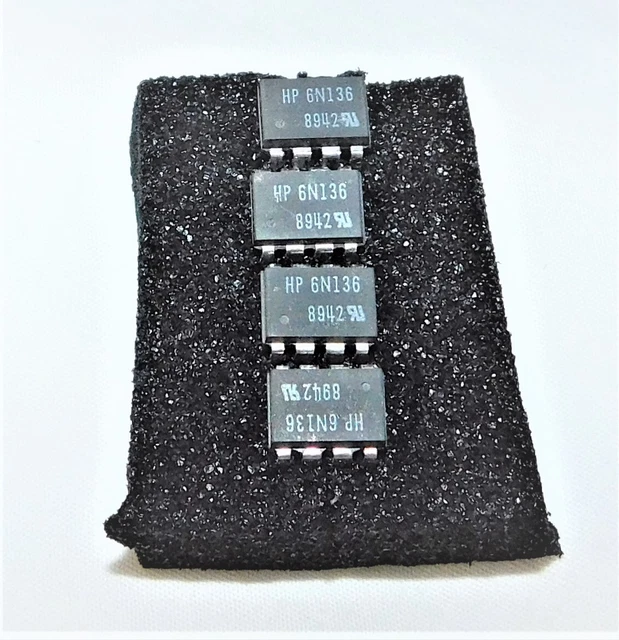 HEWLETT PACKARD 6N136 Diode-Transistor Optocoupler 4-pc Lot NEW OLD STOCK