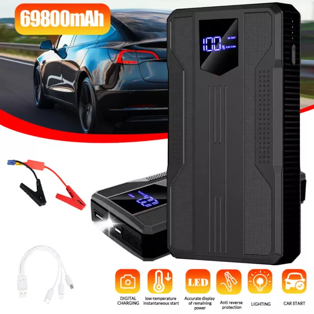 Auto Starthilfe 12V KFZ 69800mAh Car Ladegerät Jump Starter Booster Power Bank