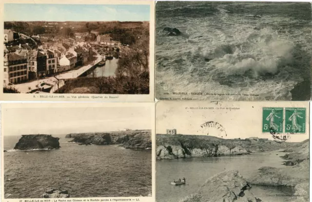 BELLE ILE ISLE EN MER LOT de 4 cartes