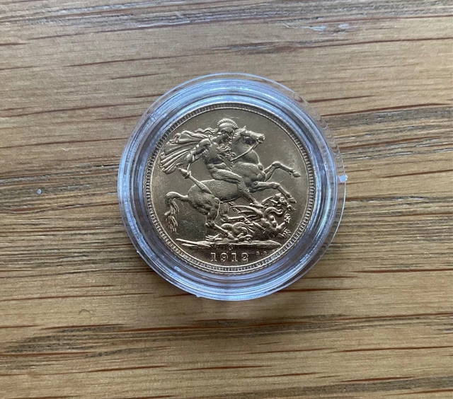 1912 Sydney George V Full Gold Sovereign - Good Condition & rare - free P&P