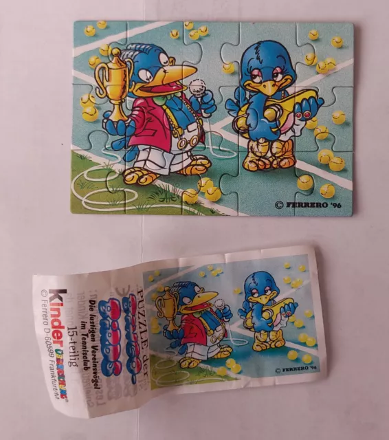 Ü-Ei Puzzle - Bingo Birds - Ferrero 96 - 15 teilig - ca. 8 x 5,5 cm.