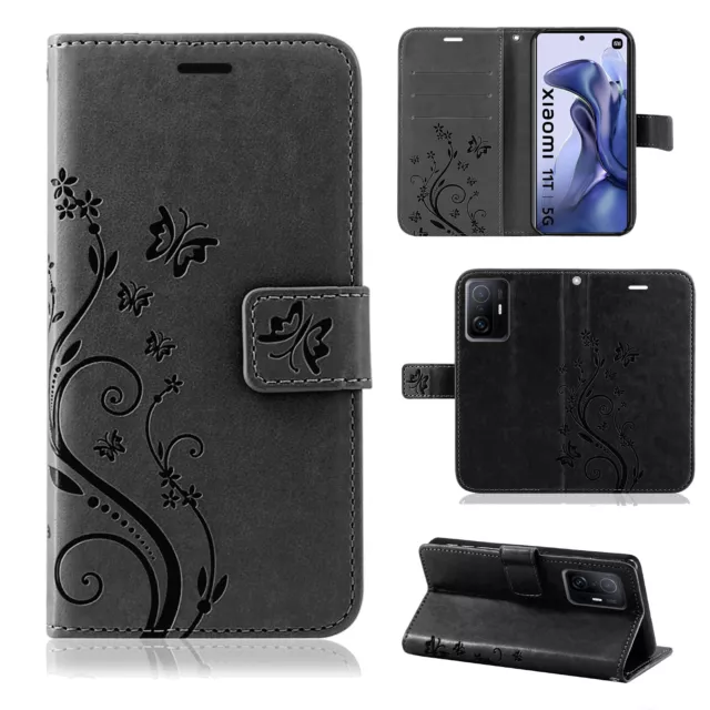 Étui Portable Xiaomi 11T/11T Pro, Coque pour Téléphone à Clapet Housse Pliante