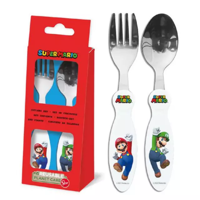 Posate Super Mario Luigi Videogioco Forchetta Cucchiaio In Acciaio Inossidabile