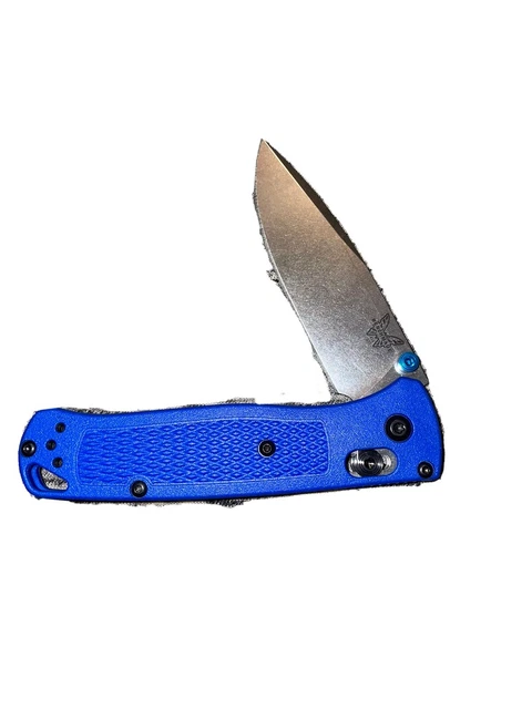 BENCHMADE Bugout 535 Knife CPM-S30V Stainless Steel & Blue Grivory (Open Box)