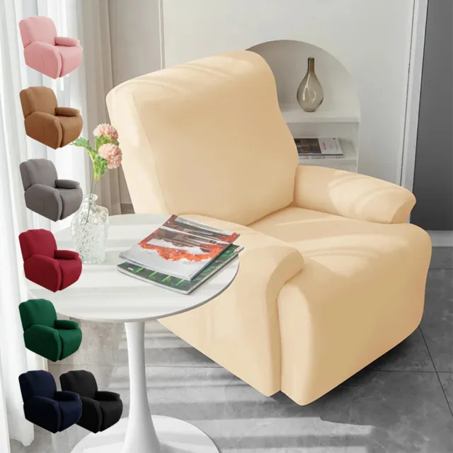 Stretch Recliner Chair Covers Couch Cover Sofa Slipcover Mat With Side Pocket UK