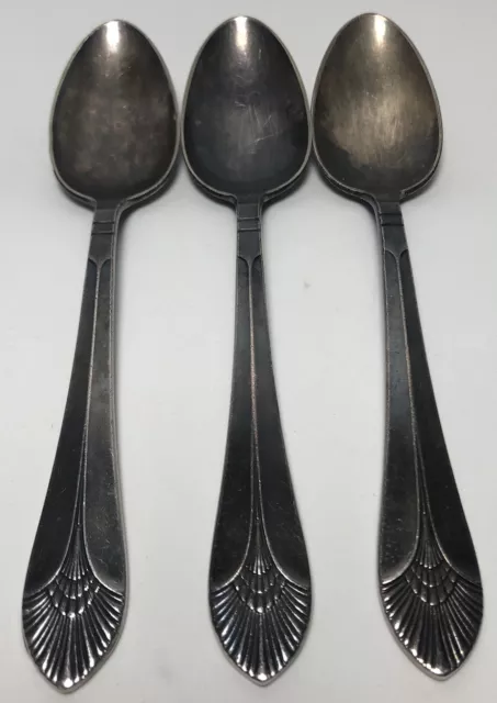Gorham EP Silverplate Manhattan Antique Table Spoons SS United States Lines (3)