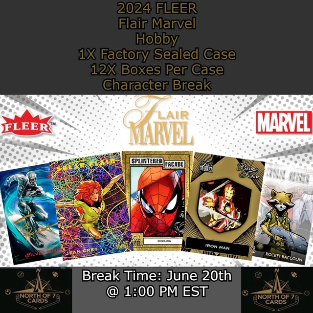 STORM 2024 Fleer Flair Marvel Hobby 1X Case Character Break 10 12.