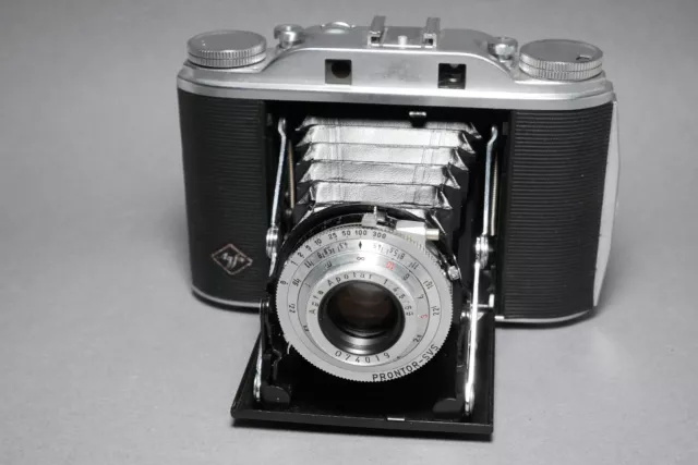 Agfa Isolette iii Apotar 85mm 4.5 Klappkamera 6x6 Mängel repair rangefinder