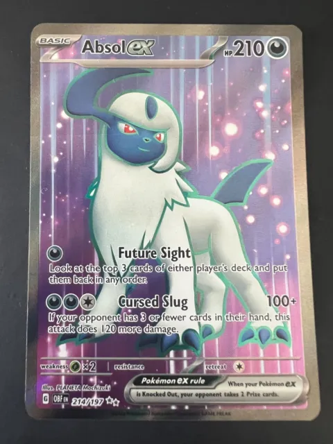 Absol ex 214/197 - Obsidian Flames Pokemon Card - NM