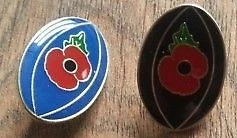 Poppy Pin Rugby POPPY RUGBY BALL pin badge £2.00 - PicClick UK