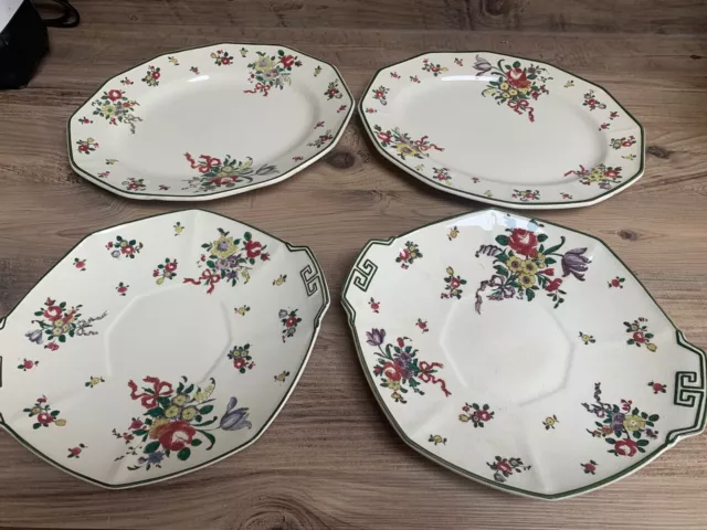 4 X Royal Doulton Old Leeds Spray Serving platters