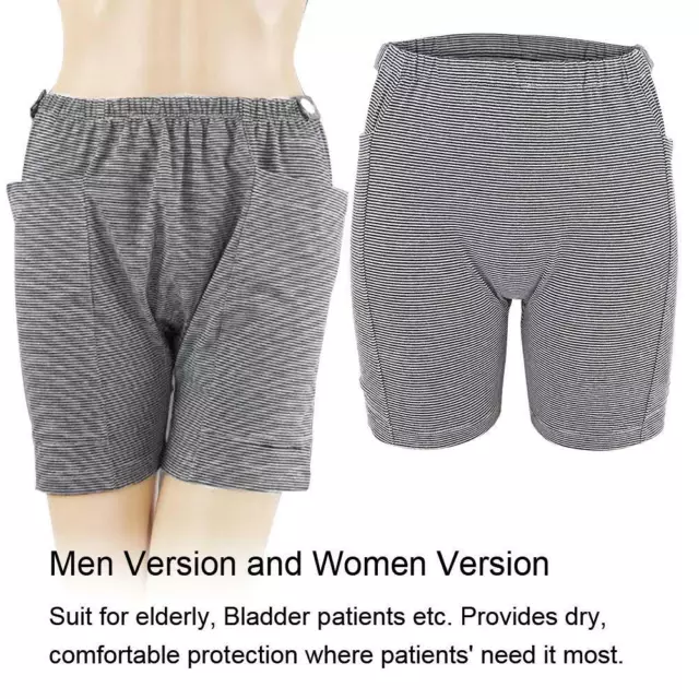 MENS WOMEN INCONTINENCE Underwear Bladder Patient Urine Bag Pant W ...