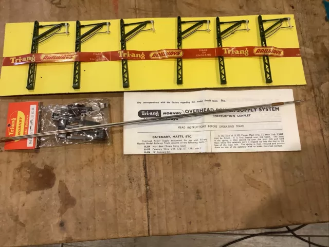 Triang Hornby R418 Oberleitungsverlängerungsset mit 6 Masten unverpackt