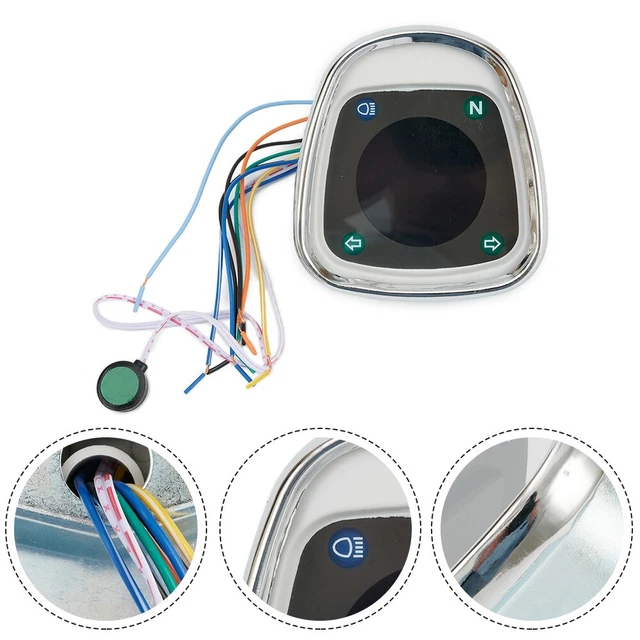 Tachimetro digitale LCD resistente tachimetro contachilometri 0-100 km/H 12 V 3,46 pollici