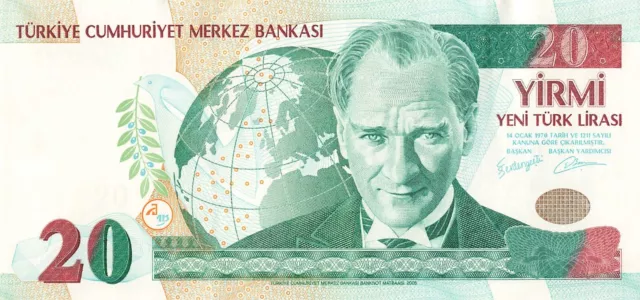 Turkey 20 Turk Lirasi 2005 UNC