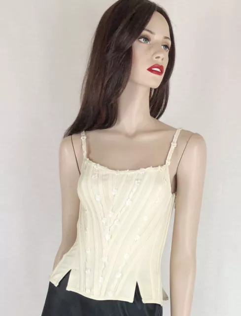 La Perla 18th century inspired boned and lace-up corset AU 10 Ivory