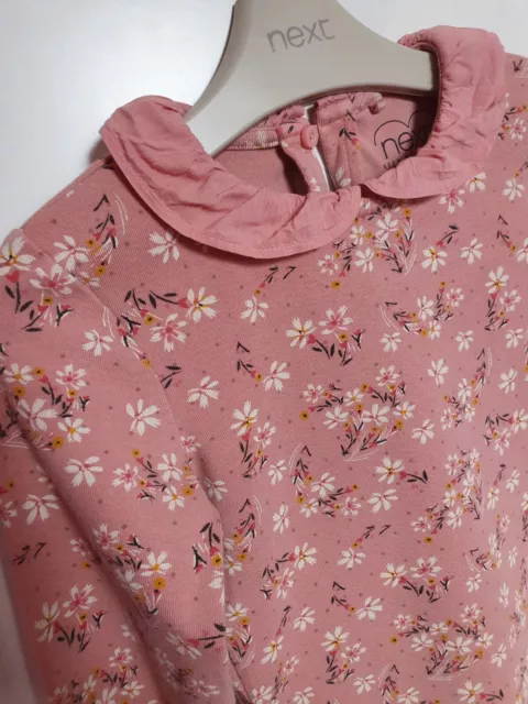 NEXT___floral pink top girl age 5-6 yrs 2
