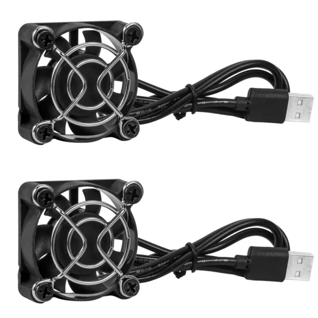 2Pcs 40mm DC 5V USB Dual Ball Bearing Fan 4cm 4010 40x10mm Brushless DC Cooling