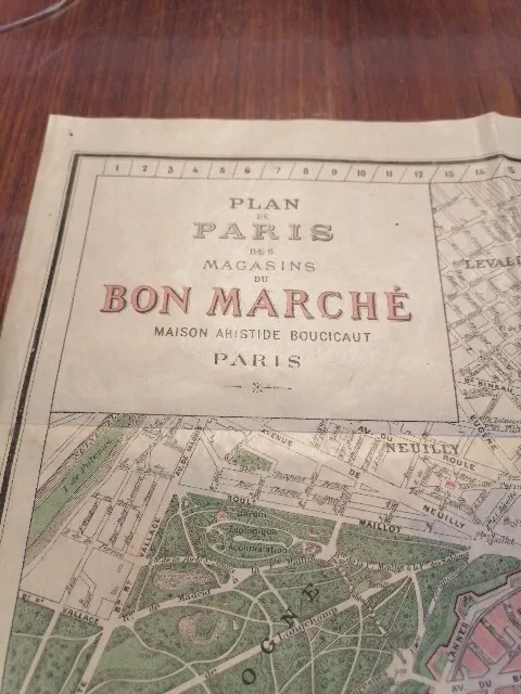 Plan  Paris Des Magasins Du Bon Marche Dessin   Plume Guibal  Non Date