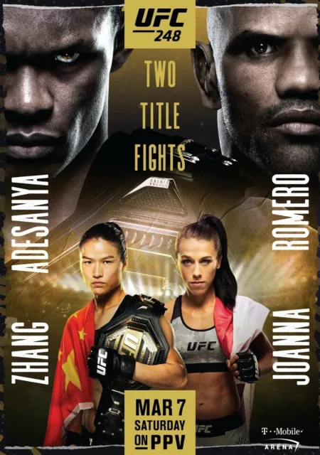 Adesanya Vs Romero Poster Locandina 45X32Cm || Arti Marziali Mma Ufc