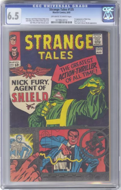 Strange Tales #135 CGC 6.5 VINTAGE Marvel Comic Nick Fury KEY 1st S.H.I.E.L.D.