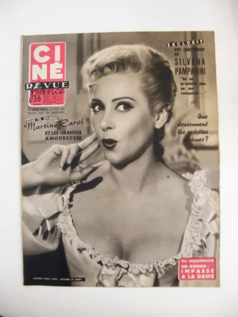 Ciné Magazine Movie Star France No 42 Octobre 1954 Martine Carol Silvana Pampani