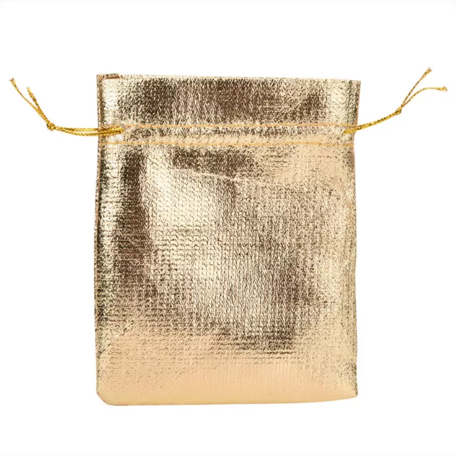 (Gold 9*12)Luxury Organza Drawstring Bags For Jewelry Wedding Party Candy Sto HG