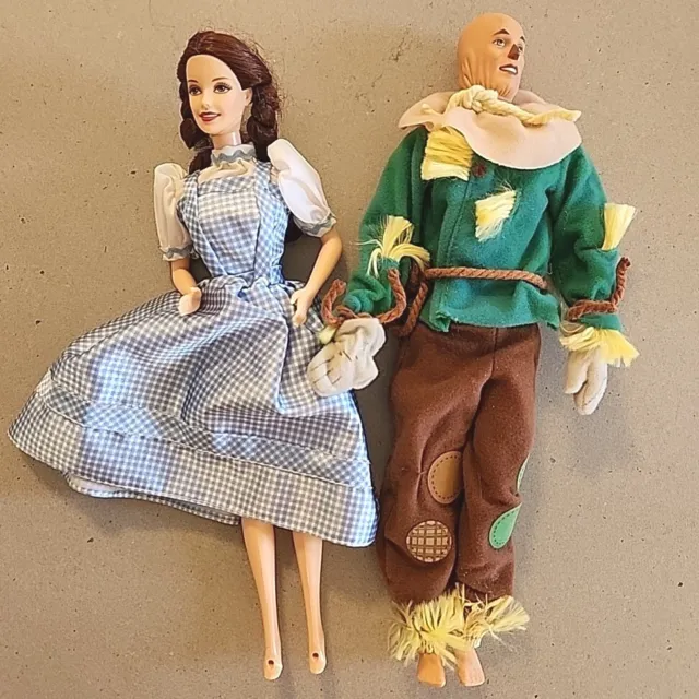 Barbie 1999 Wizard of Oz Doll Set Dorothy Scarecrow figure lot No Hat/ Slippers