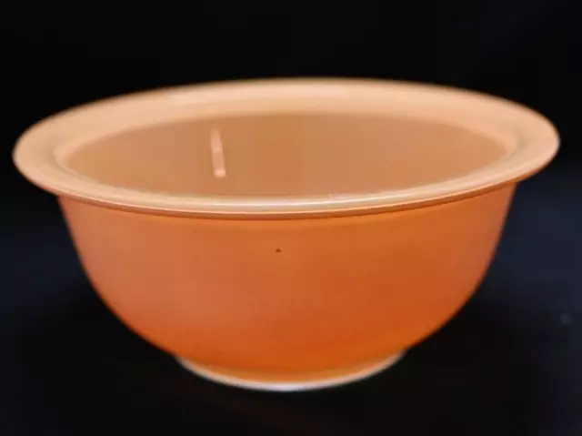 Pyrex Corning Autumn Rainbow Peach Mixing Bowl 322 1l Glass Bottom 2