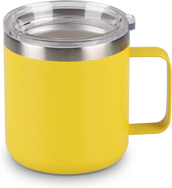 Insulated Tumbler Coffee Cup 12oz Stainless Double Wall Vacuum Travel Mug Yellow