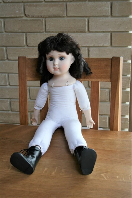 Bisque Doll with Cloth Body - Ready to Dress - 23 inches tall