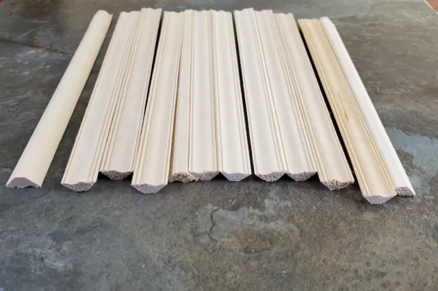 Dollhouse Miniatures 6" Cornice Crown Molding Scrap x12 Pieces 1:12 Scale NE950