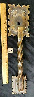Vintage Door Pull Handle Gate Pull Handle Solid Brass Circa 1930 Spanish Style