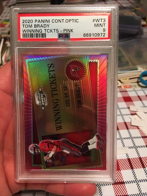 2020 Panini Contenders Optic Tom Brady /75 Winning Ticket Pink #WT3 PSA Mint 9